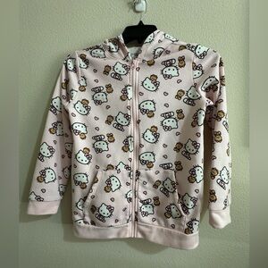 Hello Kitty White and Pink Fleece Hoodie Girls XL (16)